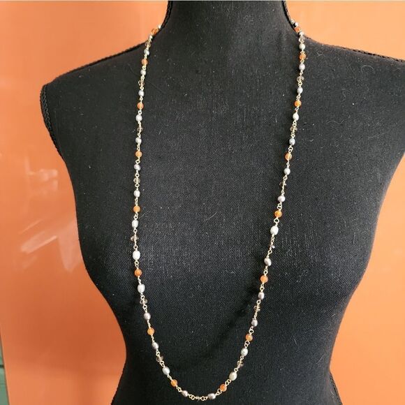 Aprique 22k Sterling Silver Bead Strand 36" Necklace - Picture 6 of 6